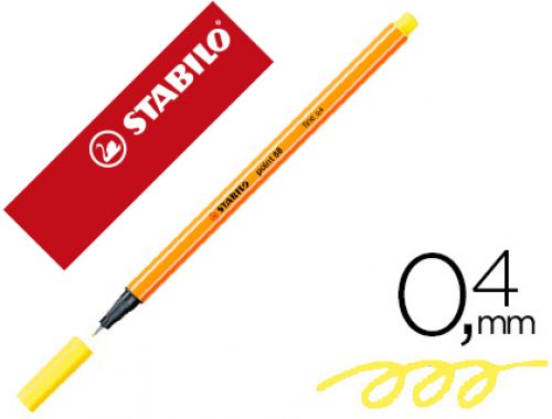 Marcador stabilo ponta de fibra point 88 amarelo limao 0,4 mm , Stabilo , 150800 , 4006381493062
